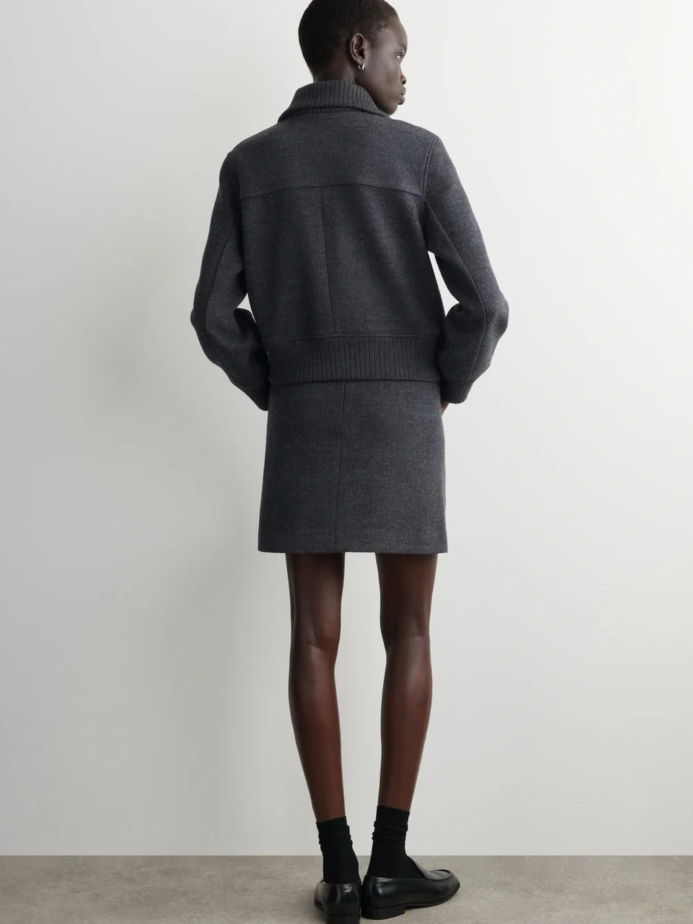 NWT (size M) COS BOILED MERINO WOOL MINI SKIRT - Picture 5 of 8